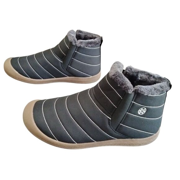 Eagsouni Size 14.5 Women 13 Men Ankle Booties Unisex Slip On Faux Fur Lined - Picture 6 of 11